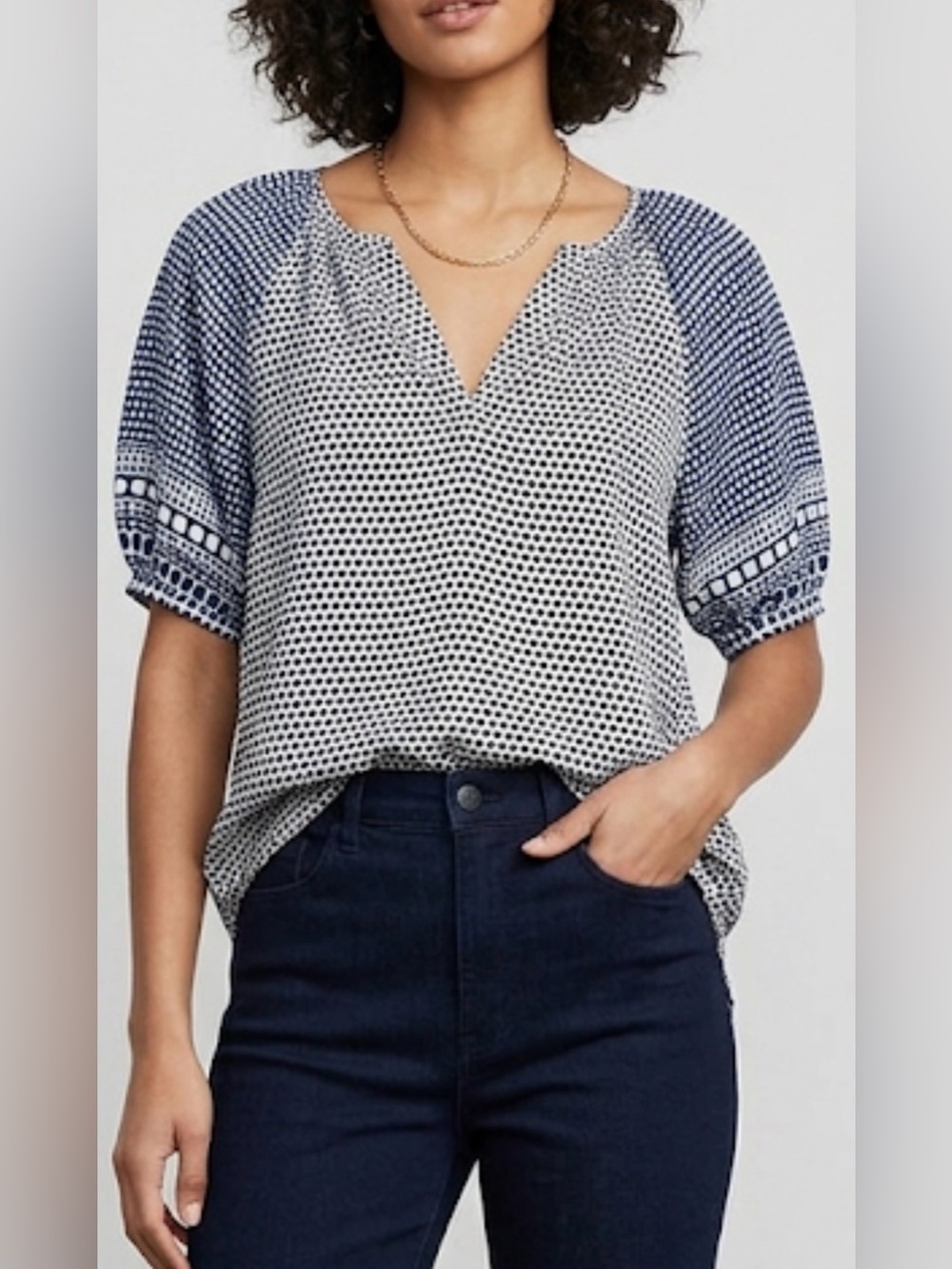 NWT Philosophy Dot Heart Blouse, Size 1X